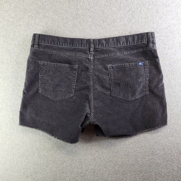 Gap Shorts Womens 16 Gray Corduroy Raw Hem Cut Off Mid Rise Stretch - Picture 3 of 13